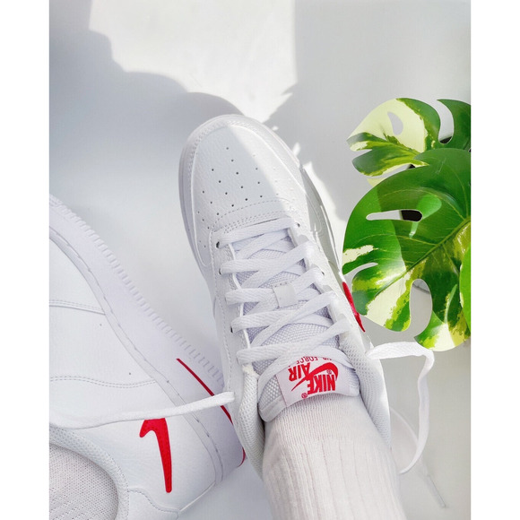 Nike Air Force 1 Low GS Cut Out White Red DR7970 100 - SIZE 5Y / 6.5 WOMENS main image 9